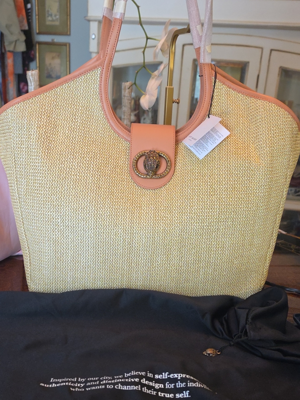 Kurt Geiger London Large Chelsea Woven Tote Bag RFID NEW Sold Out